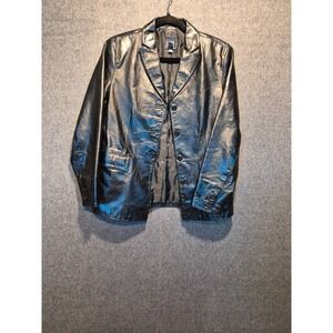 Vintage Gap Leather Jacket Women's Size Md Y2K 2000s 90s Genuine Leather Classic